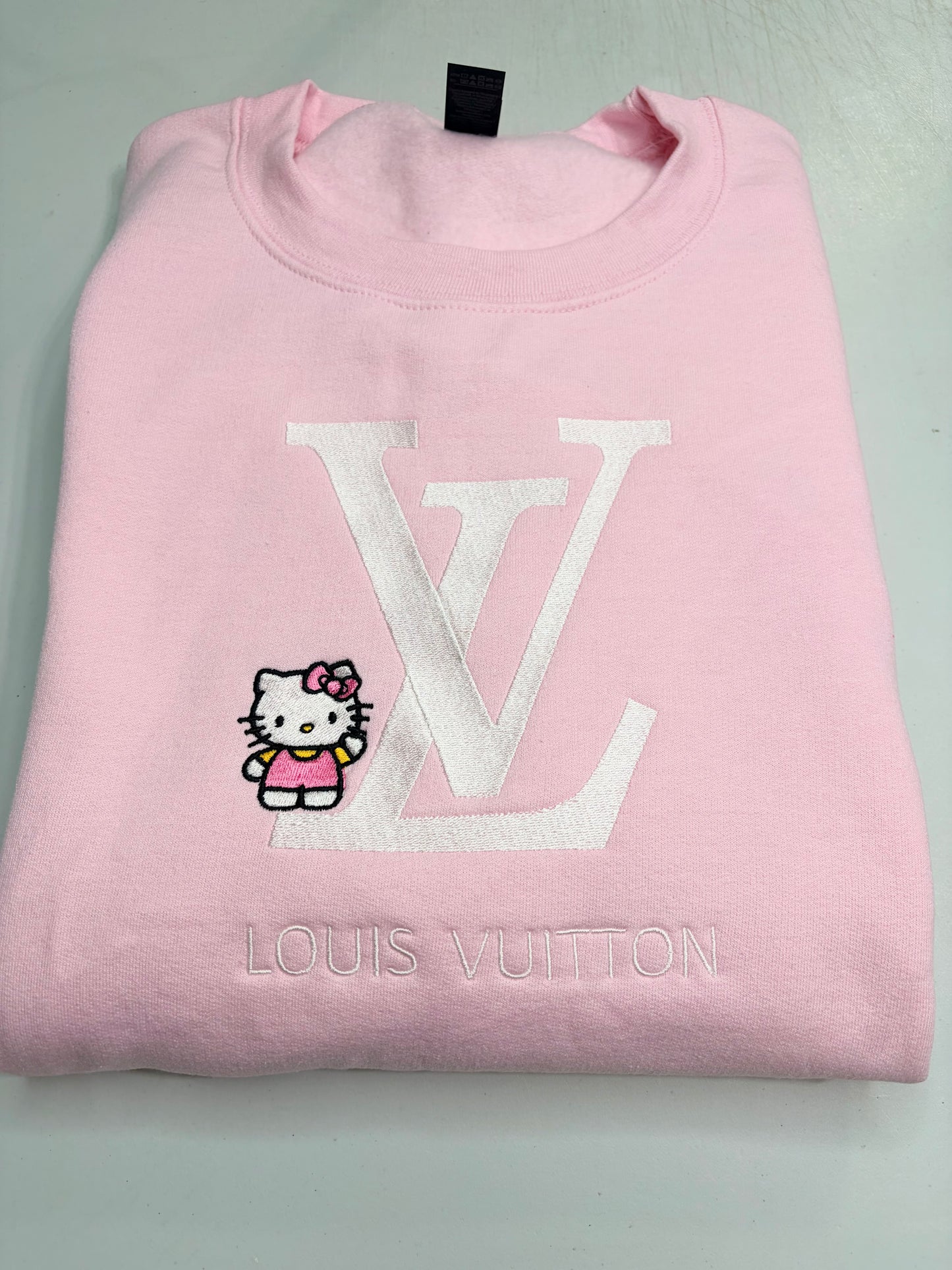 Louis Vuitton Hello Kitty Sweatshirt Embroidered ADULT Hoodie / Crewneck Unisex Fashion Lover Gift