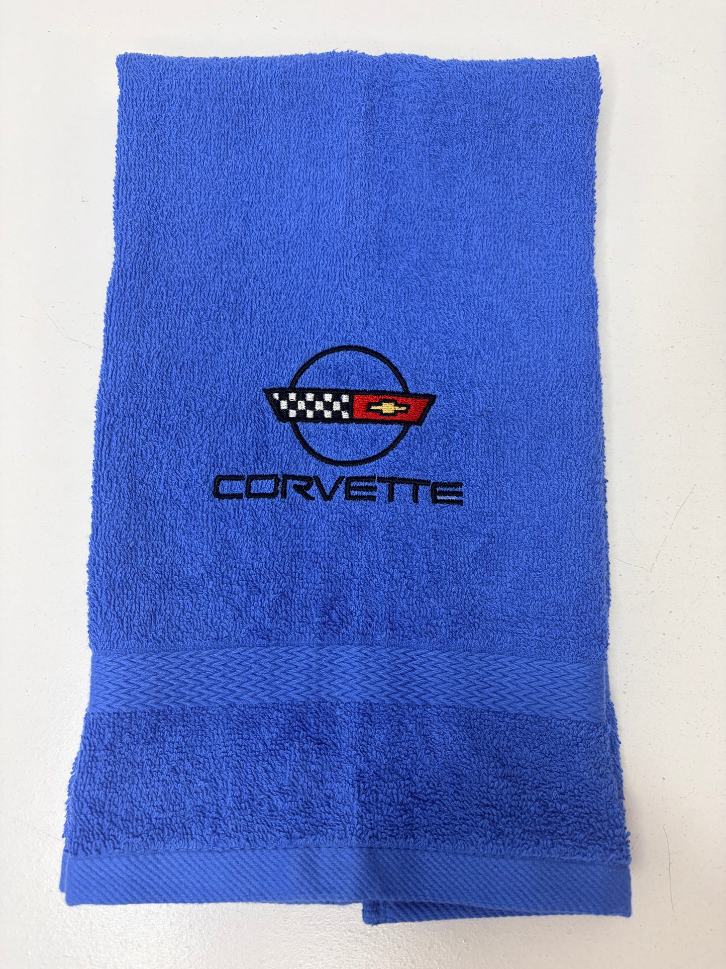 Chevy Corvette Towels Embroidered Hand Towel Bathroom Home Decor C4 C5 C6 Vette Car Racing Gift