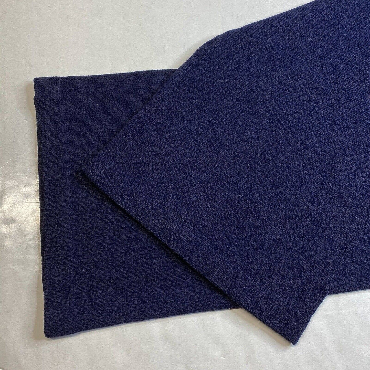 St John Sport Santana Knit Wide Leg Pant Medium Wool Blend Navy Blue Pull On EUC