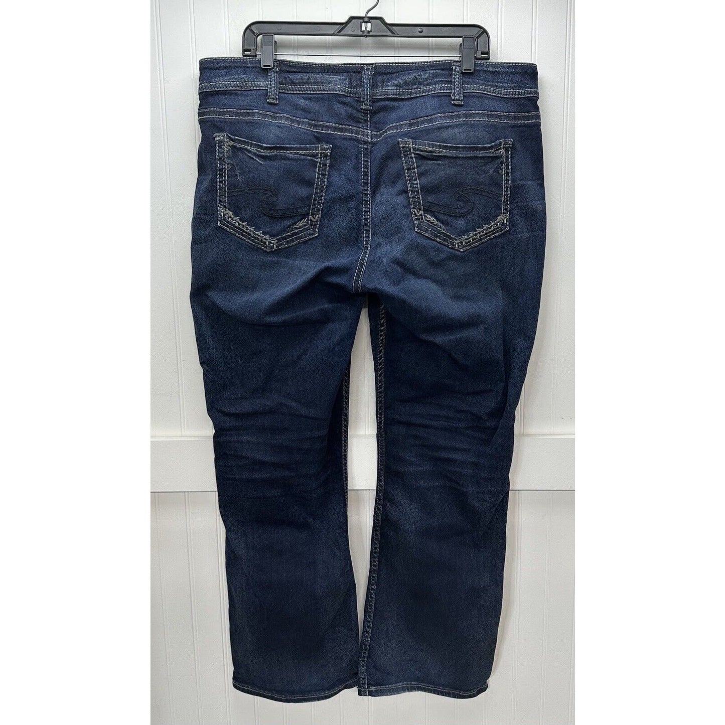 Silver Suki Slim Boot Jeans 18 Curvy Midrise Stretch Denim Blue Bootcut Plus