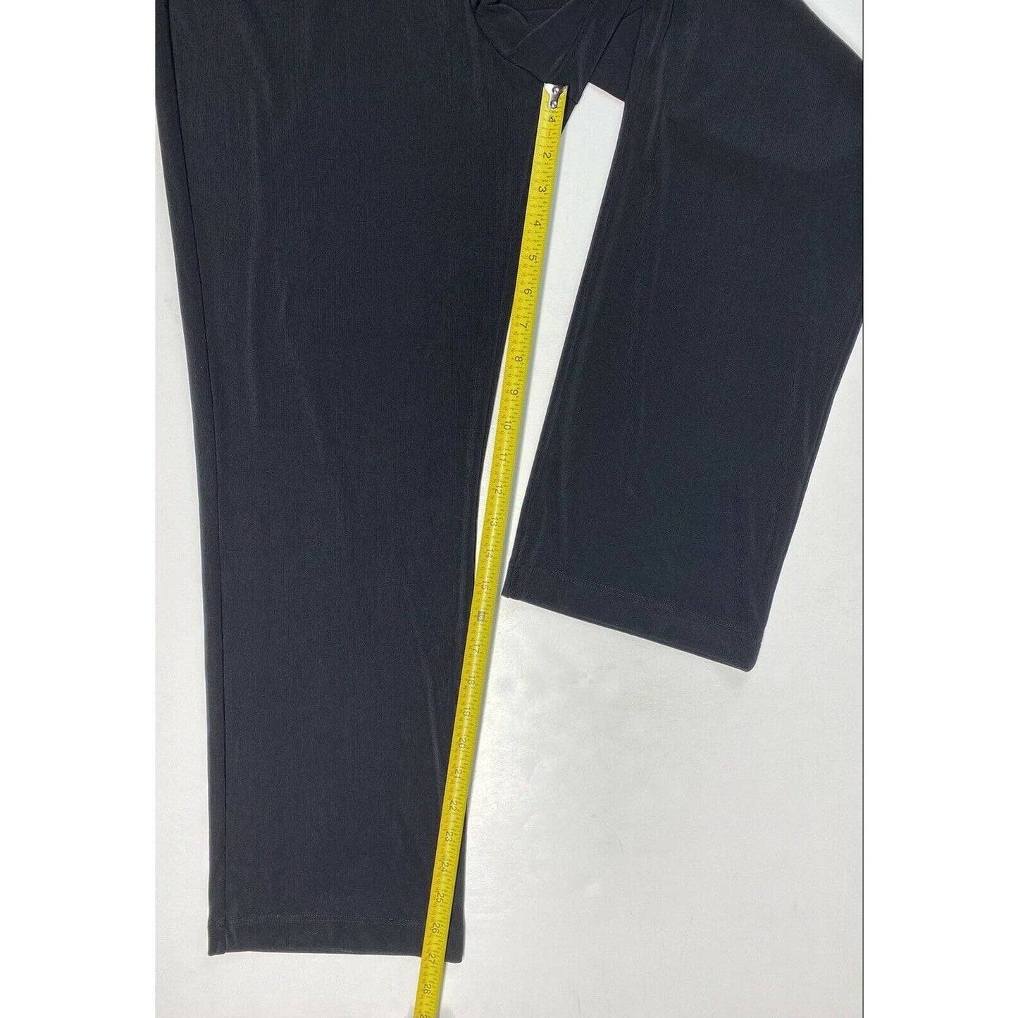 Chicos Easywear Slinky Knit Black Pants 2 Short (US12/Large) Stretch Pull On EUC
