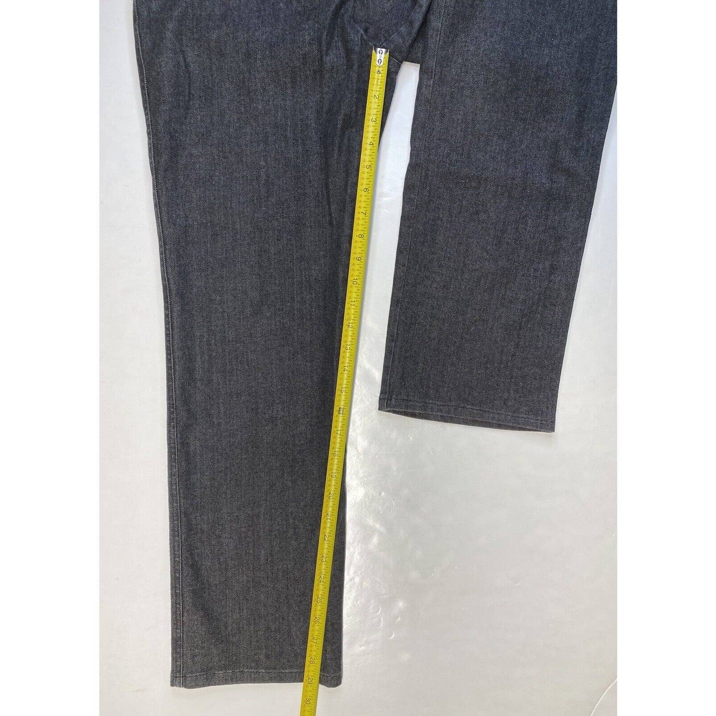 St. John Sport Straight Leg Jeans Sz 8 Womens High Rise Dark Gray Stretch Short