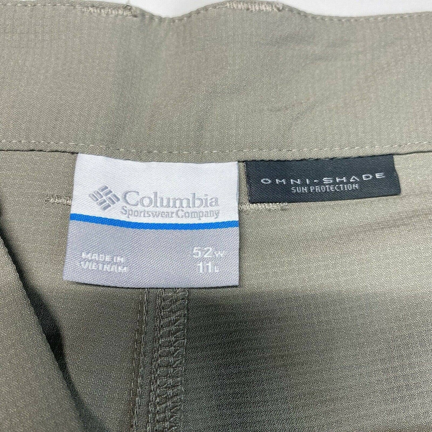 Columbia Regular Fit Shorts Sz 52 Mens Gray Casual Omni Shade Golf Hiking 25"L