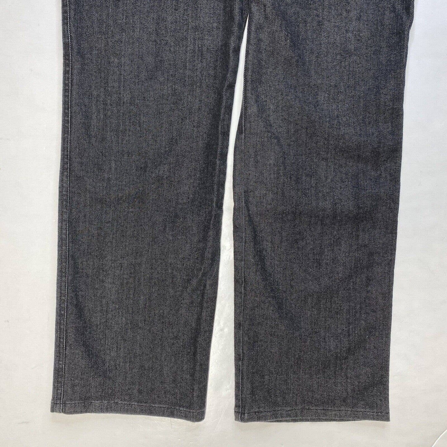 St. John Sport Straight Leg Jeans Sz 8 Womens High Rise Dark Gray Stretch Short