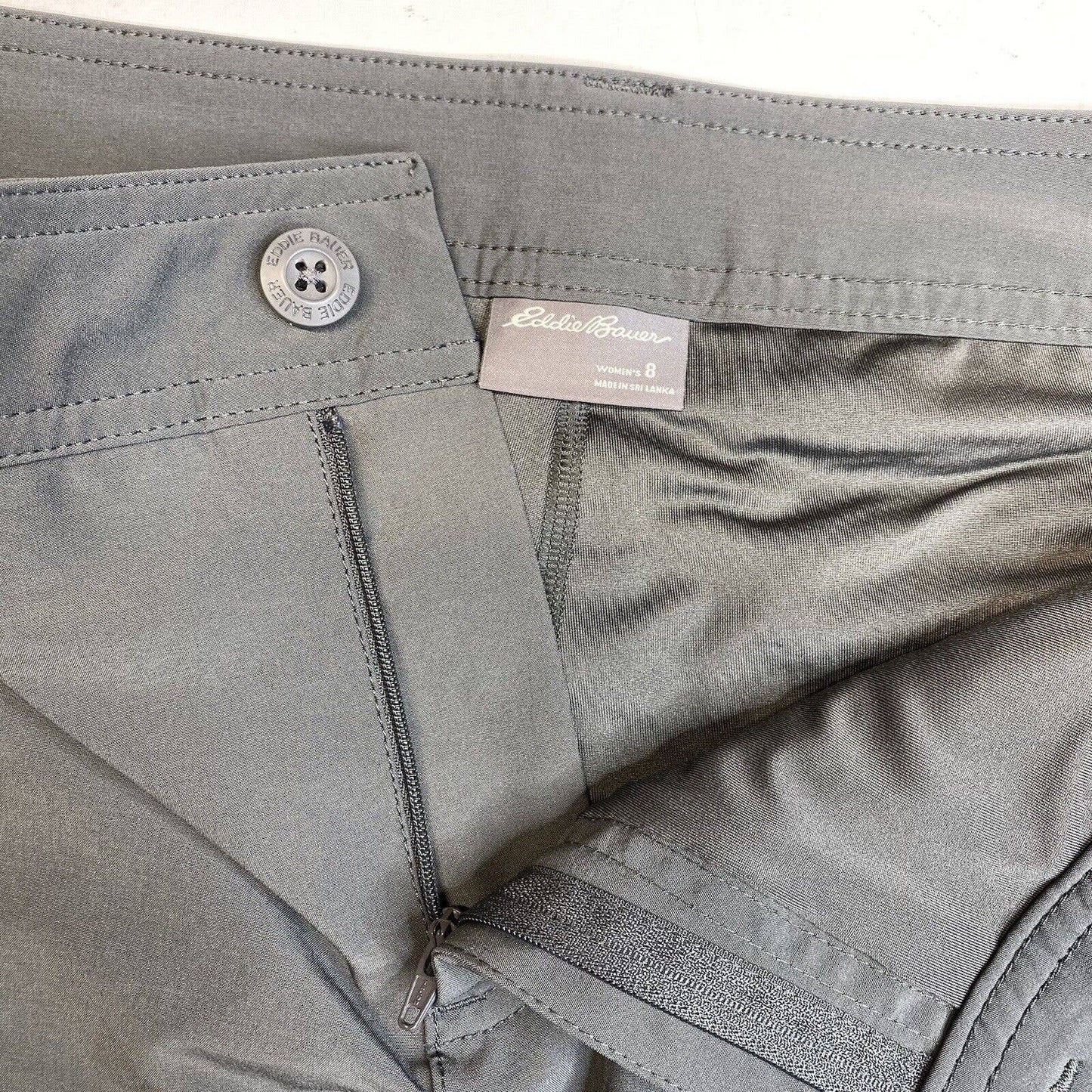 Eddie Bauer Active Skort Womens 8 Golf Tennis Gray Pockets Skirt/Shorts EUC