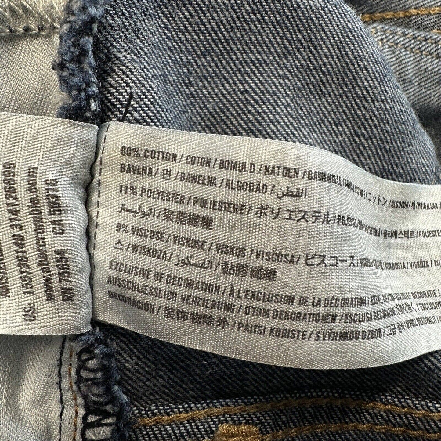 Abercrombie Fitch Slim Jeans Sz 4 (29"Waist) Lowrise Stretch Denim Blue Distress