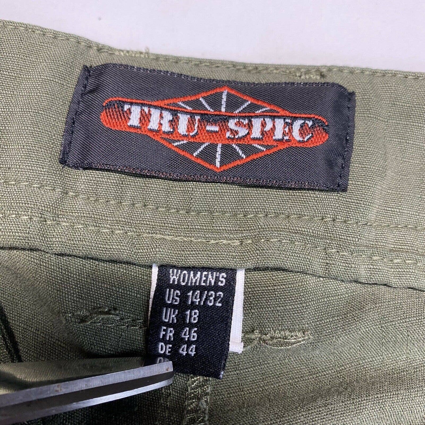 TRU SPEC Tactical Pants Sz 14 Womens Green Uniform Cargo Utility Ripstop EUC
