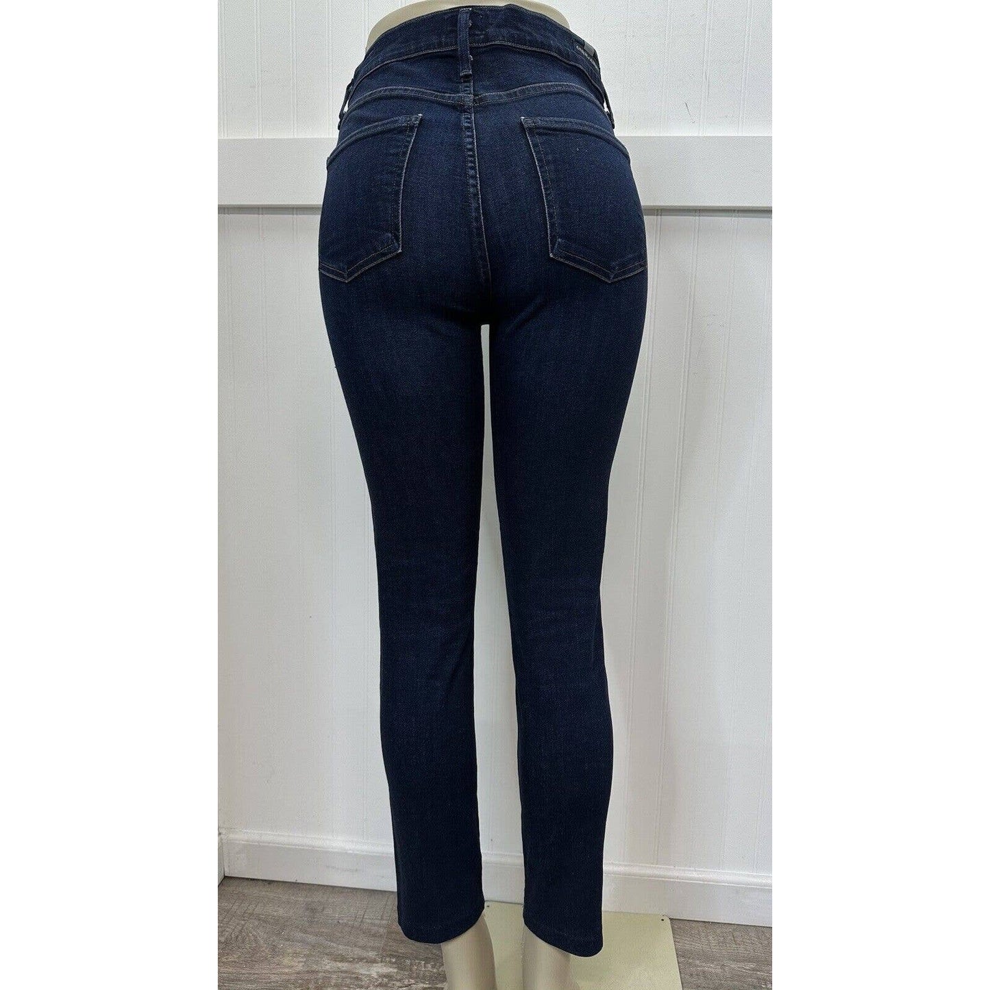 Citizens Of Humanity Rocket High Rise Skinny Ankle Jeans Sz 28 Blue Denim Fray