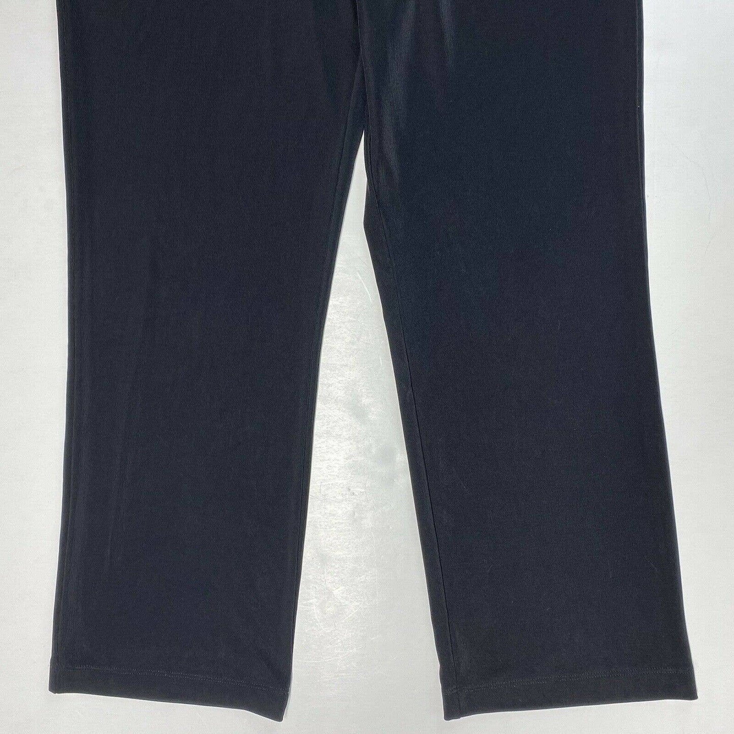 Chicos Easywear Slinky Knit Black Pants 2 Short (US12/Large) Stretch Pull On EUC