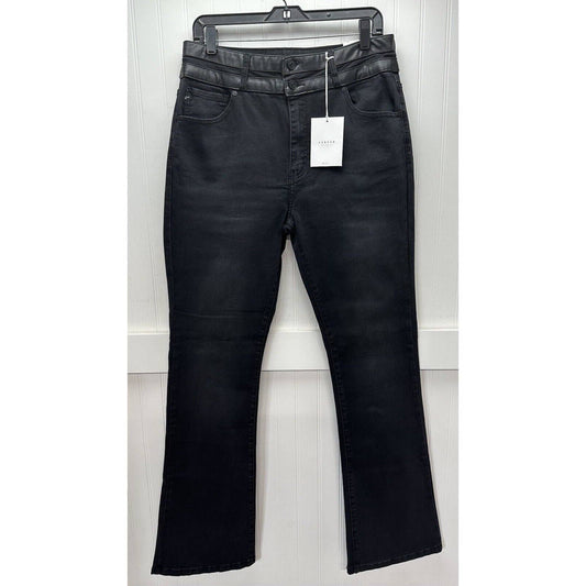 Kancan Jeanie High Rise Bootcut Jeans Women 15/31 Black Flared Stretch Denim NEW