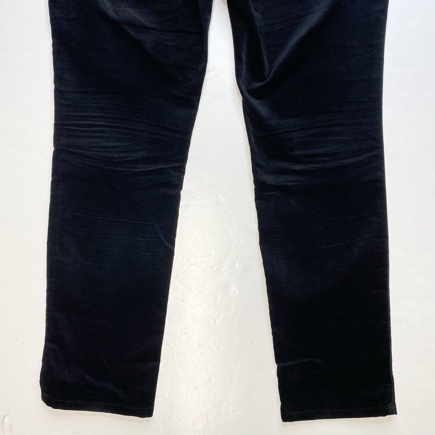 Talbots Curvy Tapered Slim Leg Black Velvet Jeans 8 Petite Womens Casual Pants