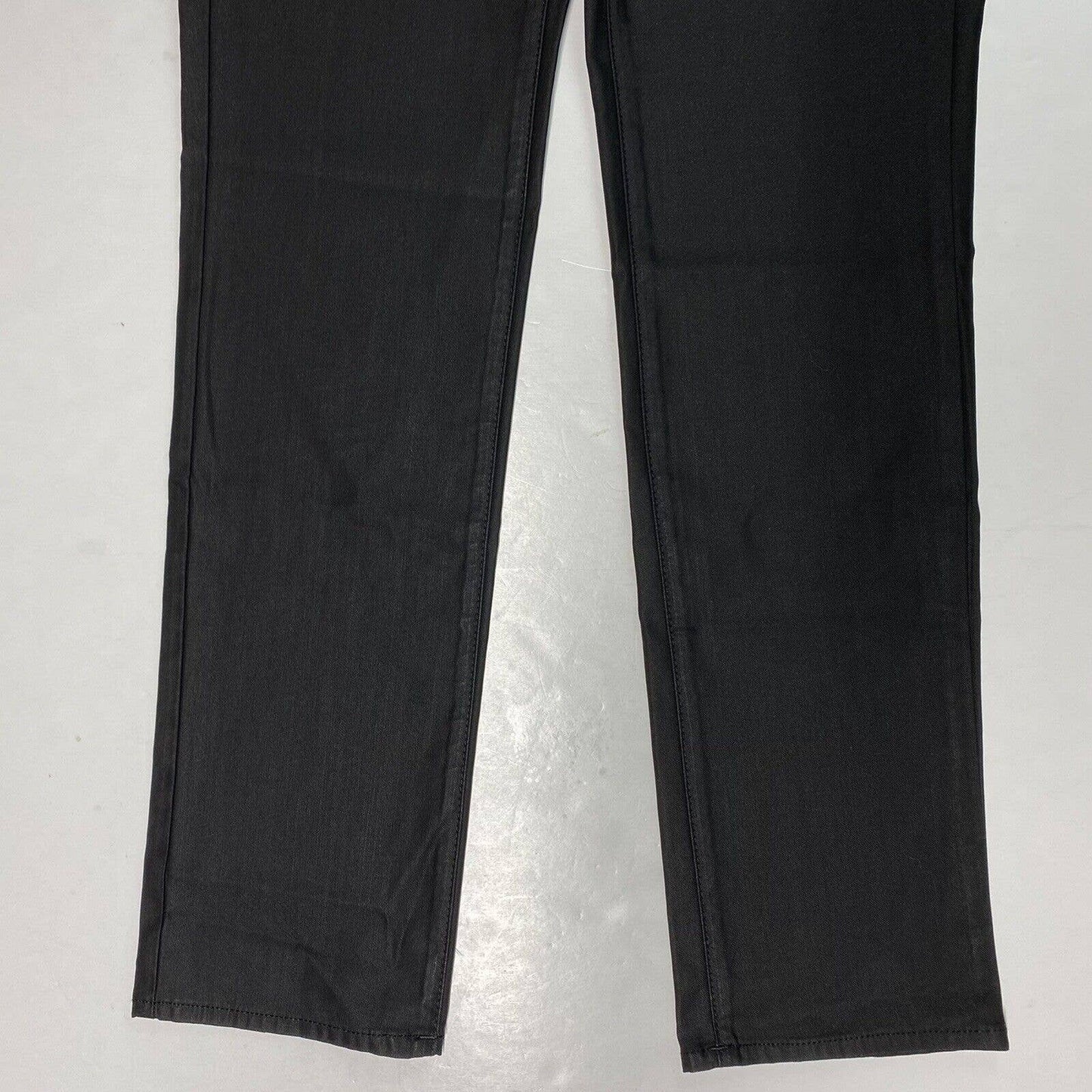 Theyskens Theory Coated Skinny Jeans Sz 27 Womens Lowrise Black Moto EUC