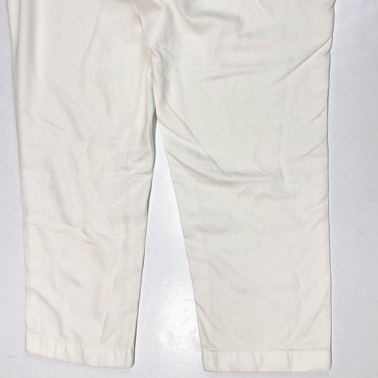 J Crew Seaside Crop Pants Sz 12 Hi-Rise Lyocell Off White Casual Ankle Crop NWT