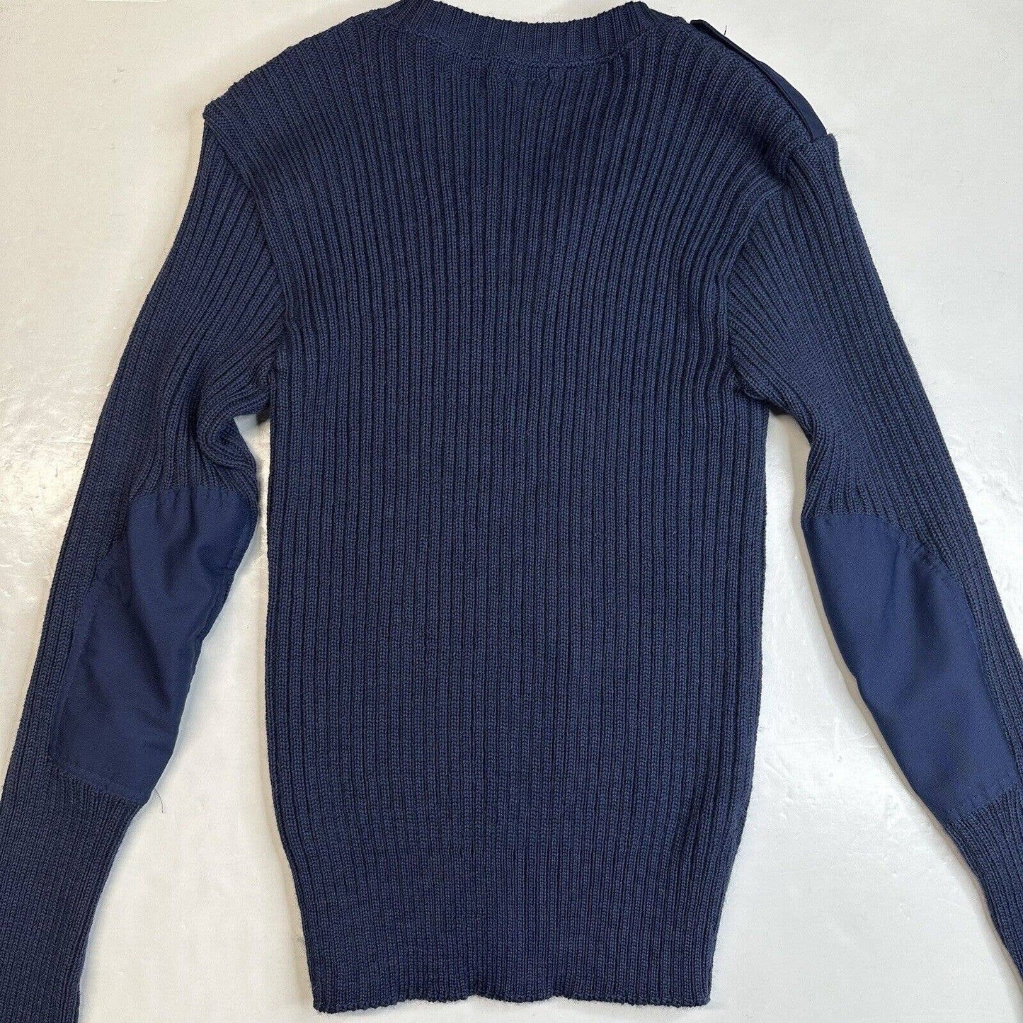 Brigade Quartermasters Wooly Pully Sweater EUR42 Blue Wool Military England EUC