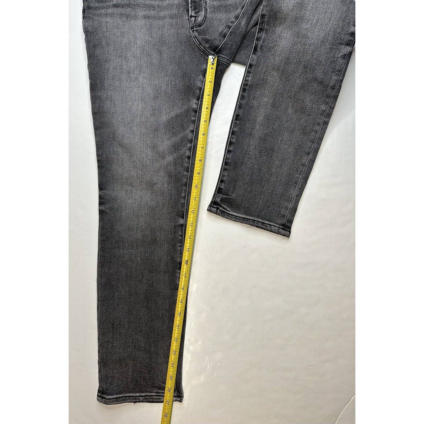 Good American Good Legs Stove Pipe Jeans 14/32 High Rise Gray Black Denim NEW