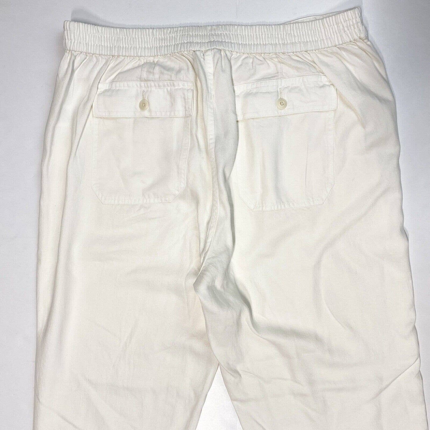 J Crew Seaside Crop Pants Sz 12 Hi-Rise Lyocell Off White Casual Ankle Crop NWT