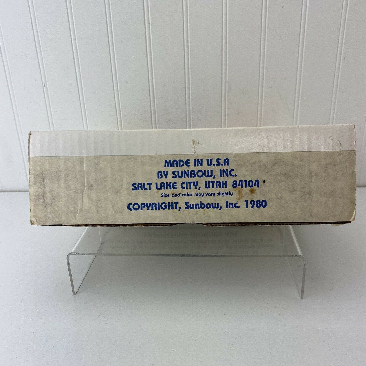 Vintage Sunbow Wooden High Flyer “Big 7” Airplane 1980 Wood Toy Plane W/Box USA