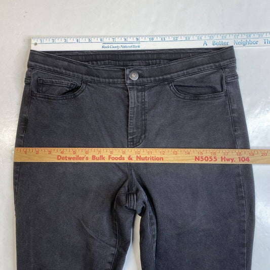 J. Jill 5 Pocket Leggings Sz 12 Womens Faded Black Stretch Denim Casual Jeans