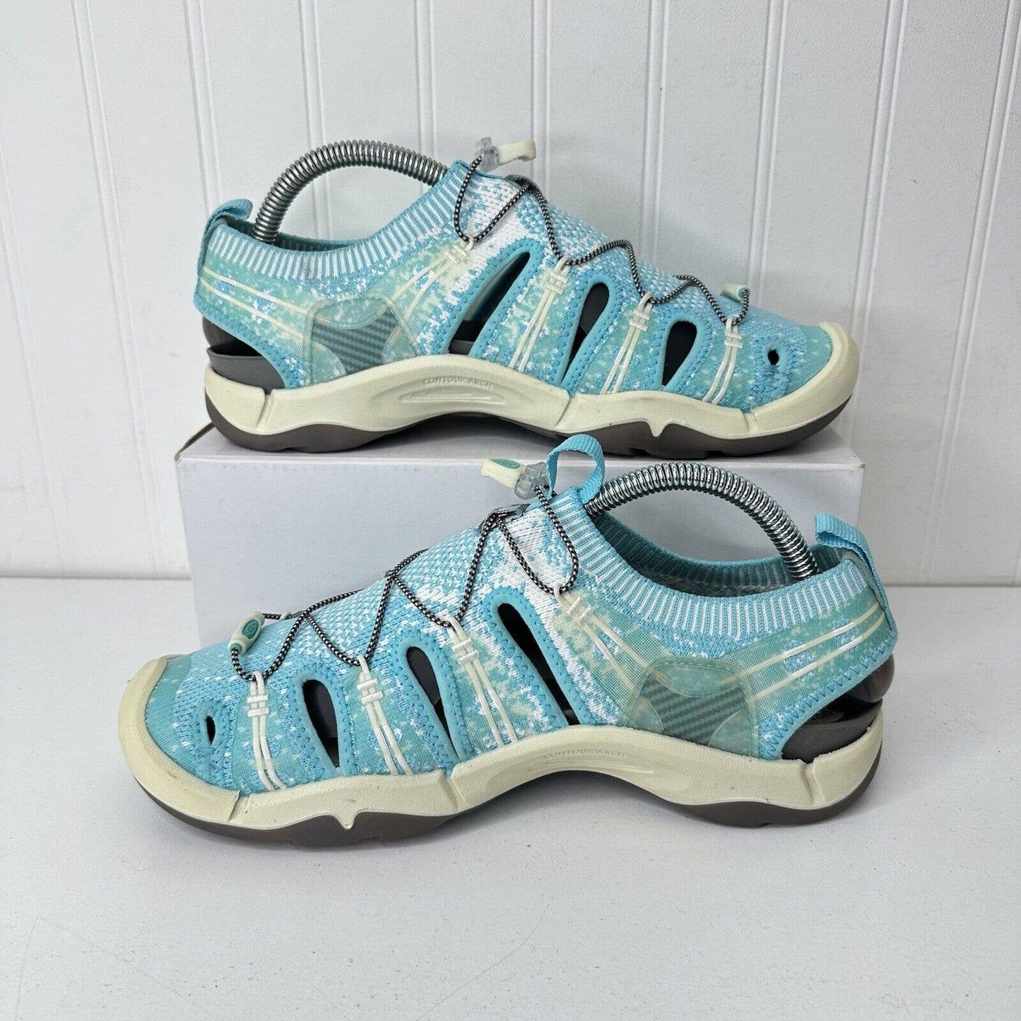 Keen EvoFit Sport Sandals Women's Size 10 Blue 1018907 Made In America Quick Dry