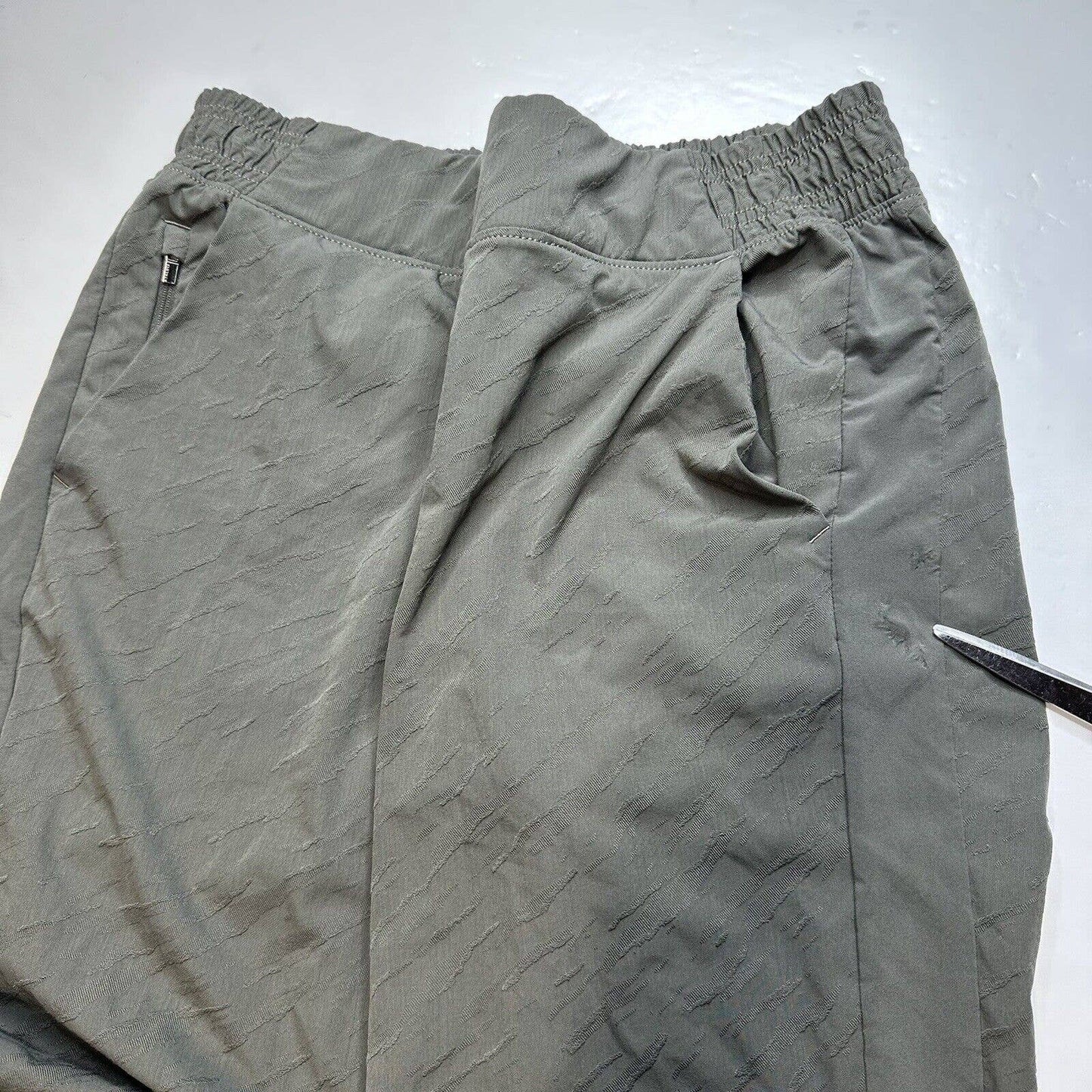 Athleta Brooklyn Textured Jogger Womens 6 Green High Rise Pull On Pants *Flaw