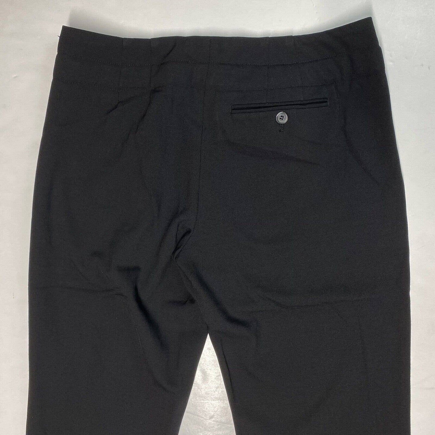 Vince Ankle Crop Dress Pants Sz 8 Women Black High Rise Belted Wool Blend Career