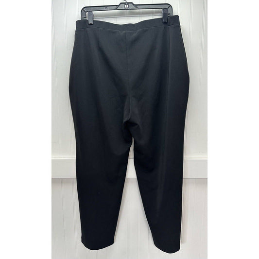 Chicos Collection Ankle Dress Pants 3 (US 16/XL) Black Pull On Zippers *Altered