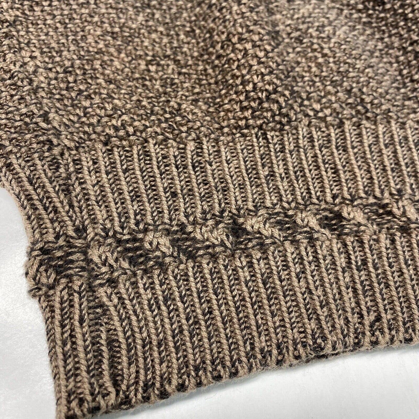 Vintage At Ease Knit Sweater Mens XLT Xlarge Tall Brown Pullover Long Sleeve USA