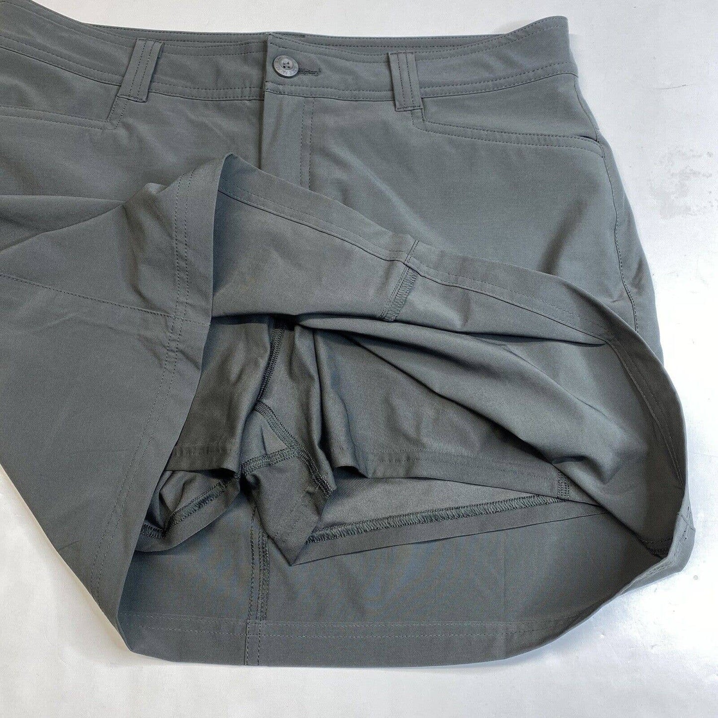 Eddie Bauer Active Skort Womens 8 Golf Tennis Gray Pockets Skirt/Shorts EUC