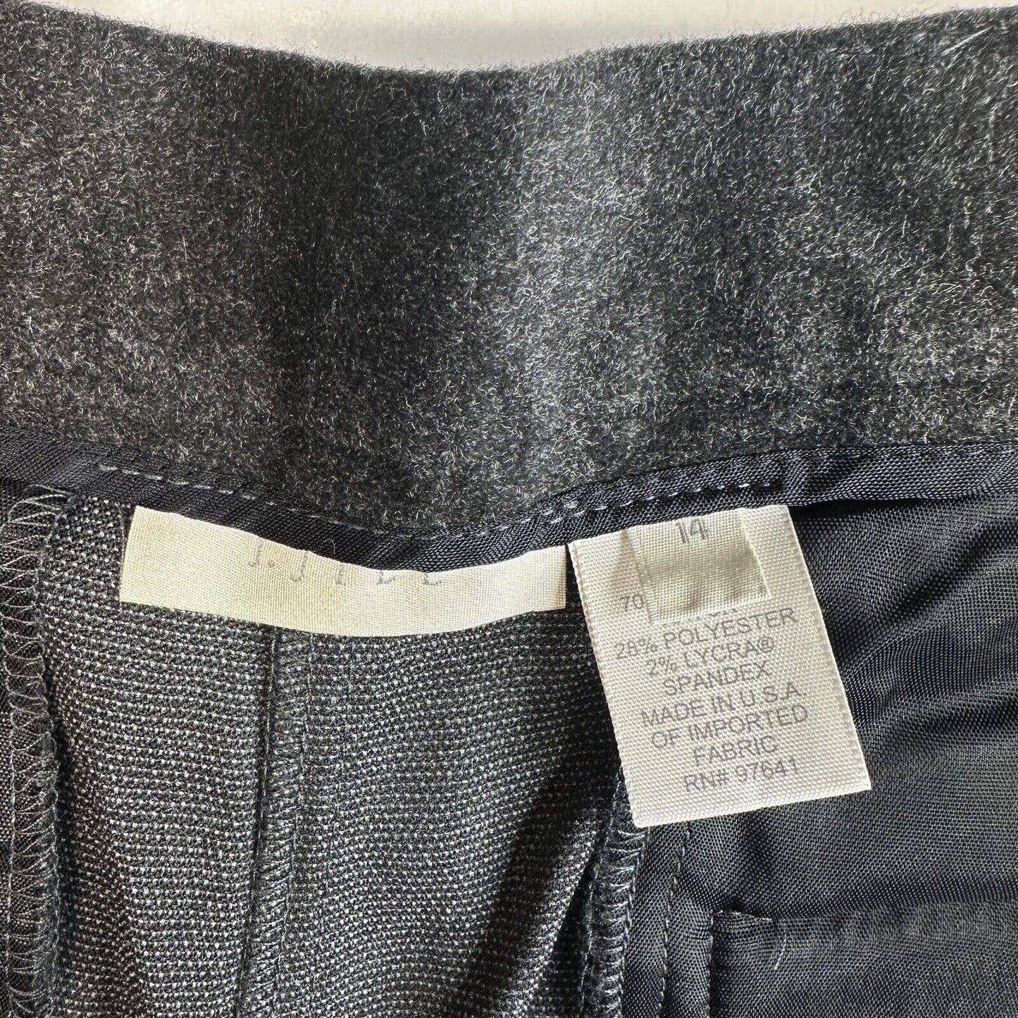 Vintage J.Jill Wide Leg Trouser Womens 14 (31"Waist) High Rise Gray Pants EUC