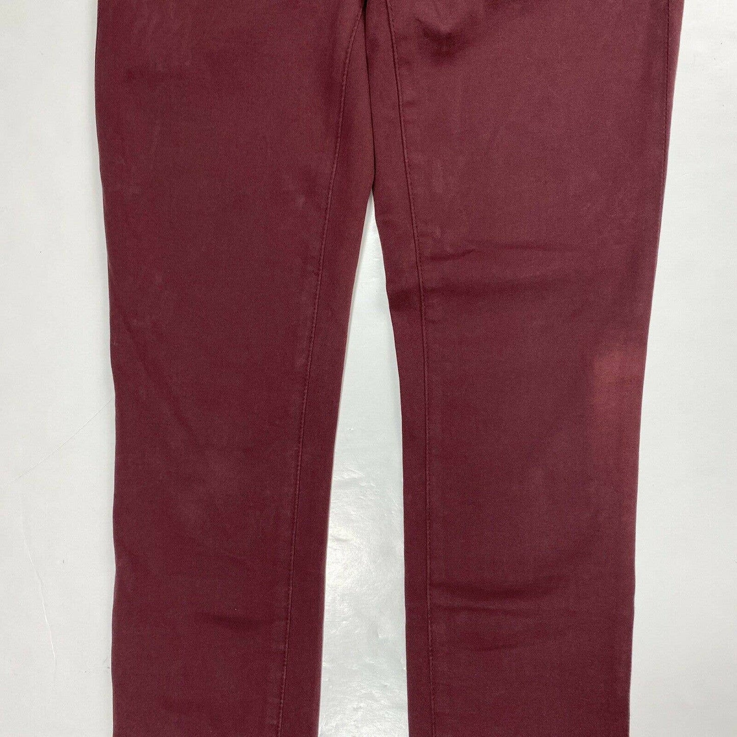 Madewell Skinny Skinny Jeans Womens 24 Lowrise Red Maroon Stretch Denim