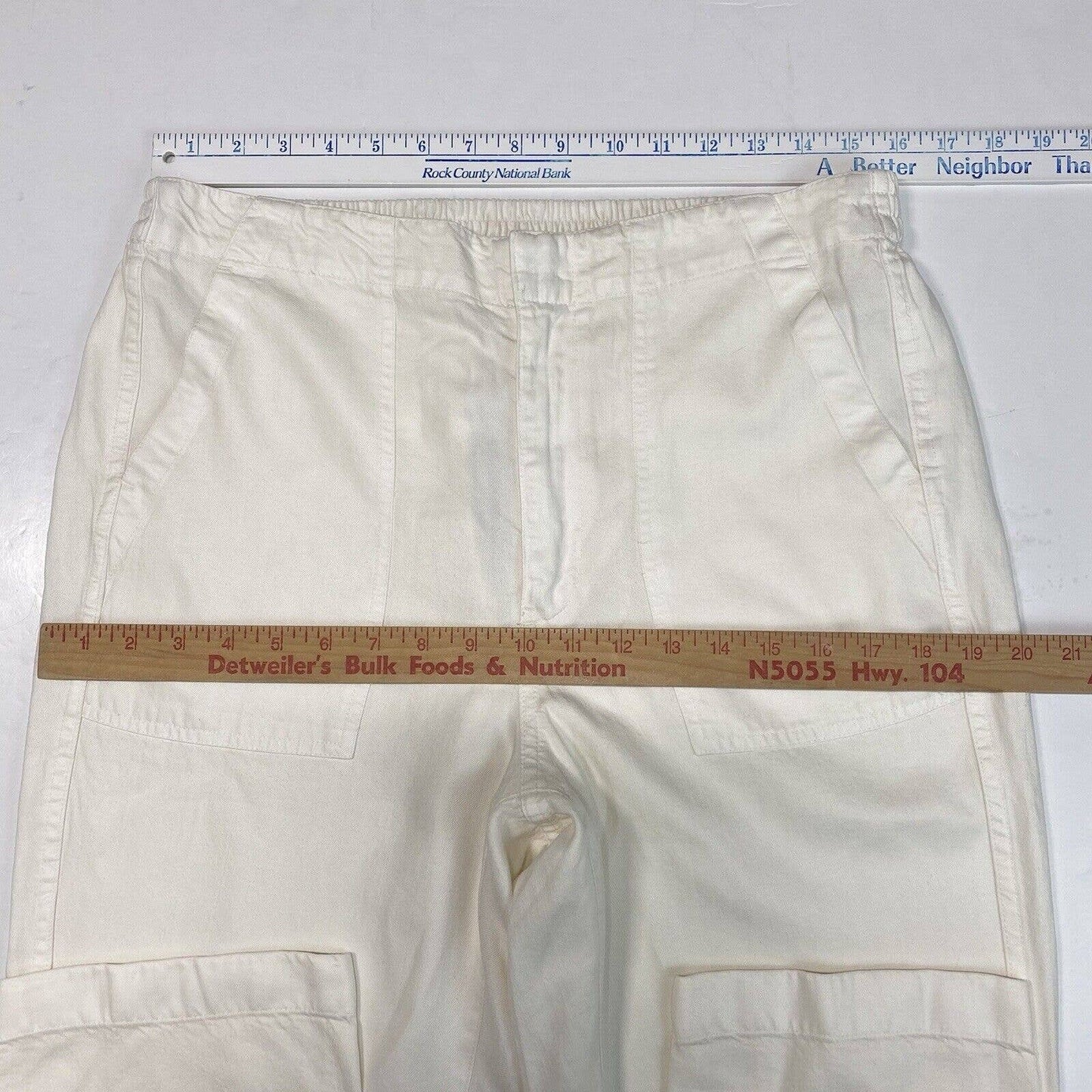 J Crew Seaside Crop Pants Sz 12 Hi-Rise Lyocell Off White Casual Ankle Crop NWT