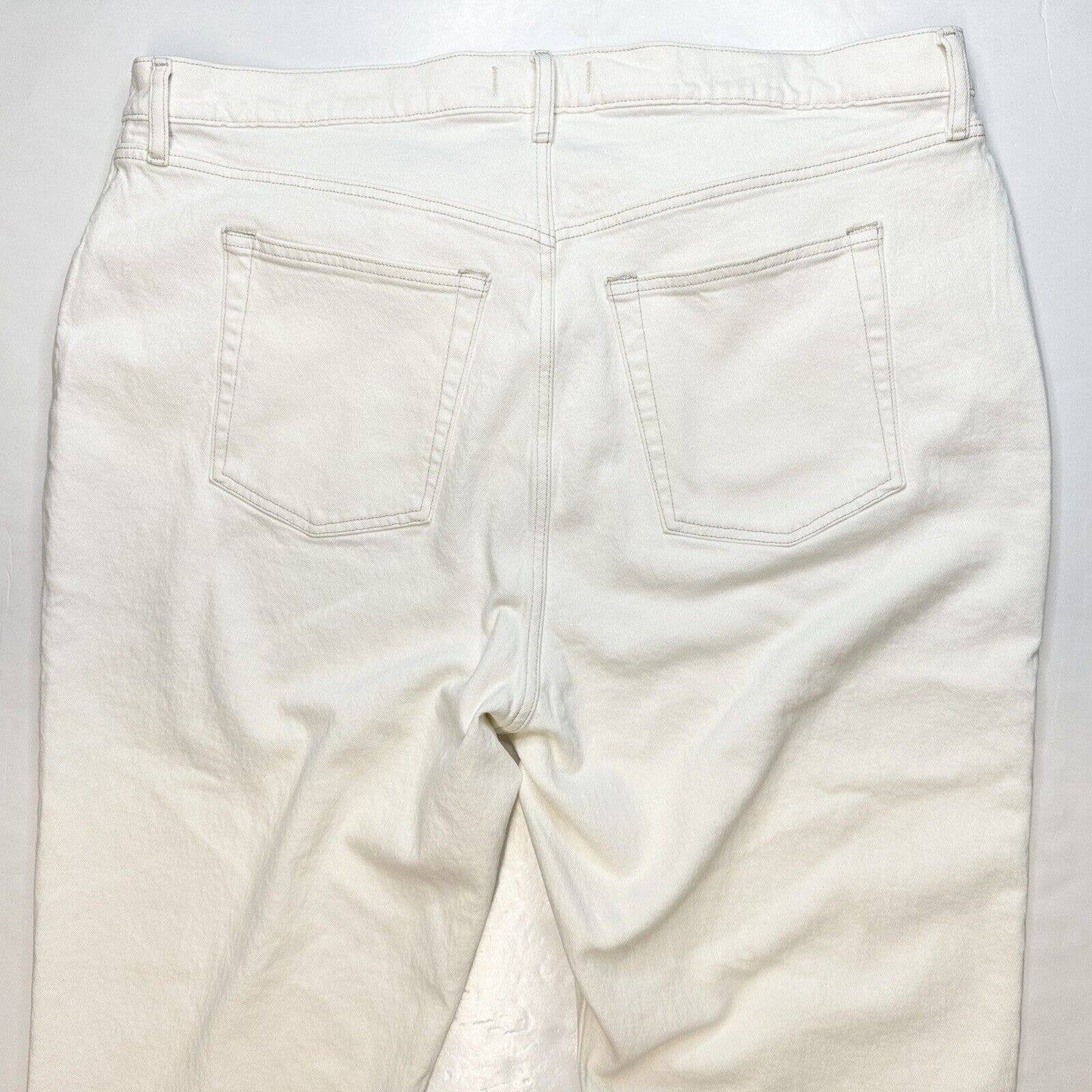 Abercrombie Fitch 90s Straight Ultra High Rise Curve Love Jeans 36/22 Cream NEW