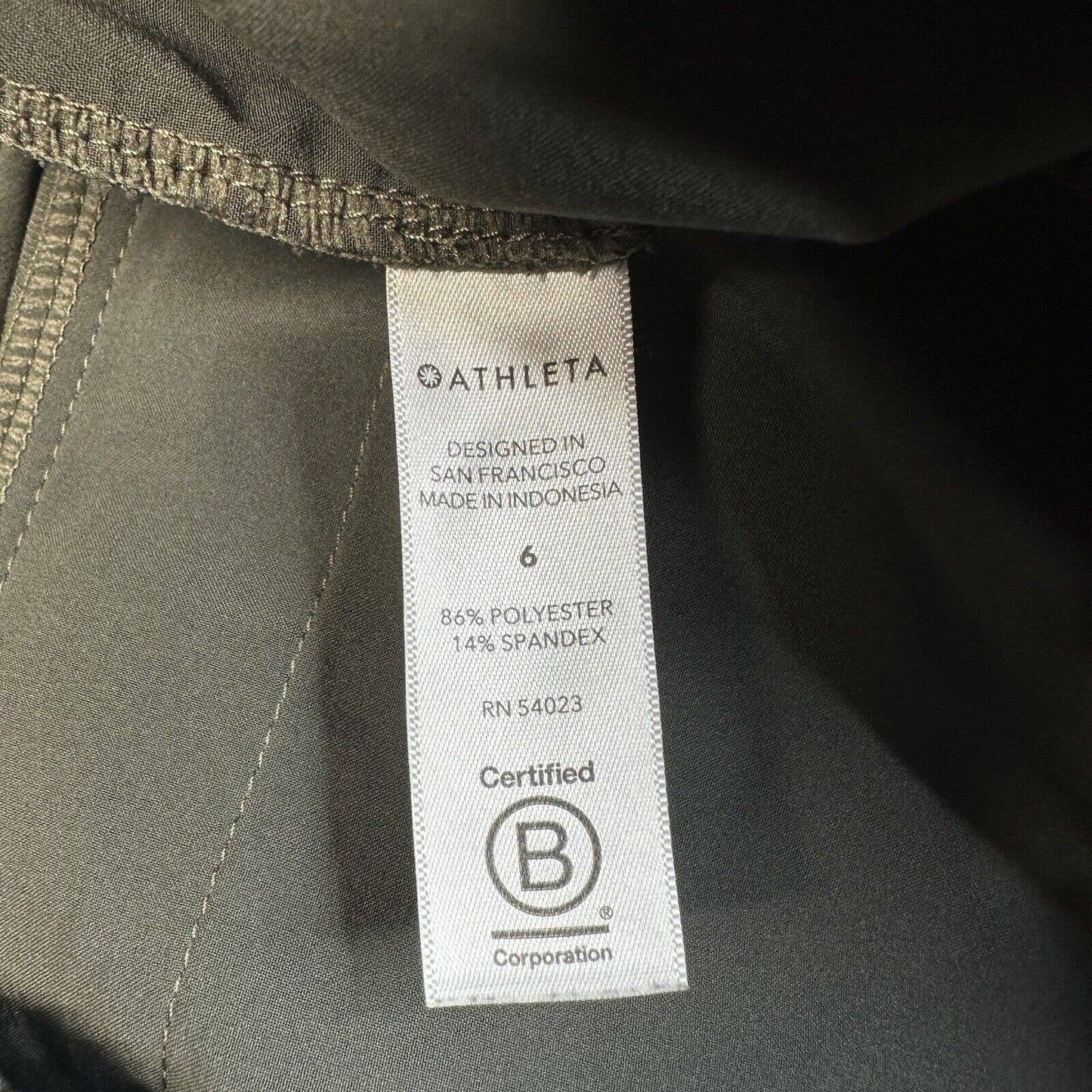 Athleta Brooklyn Textured Jogger Womens 6 Green High Rise Pull On Pants *Flaw