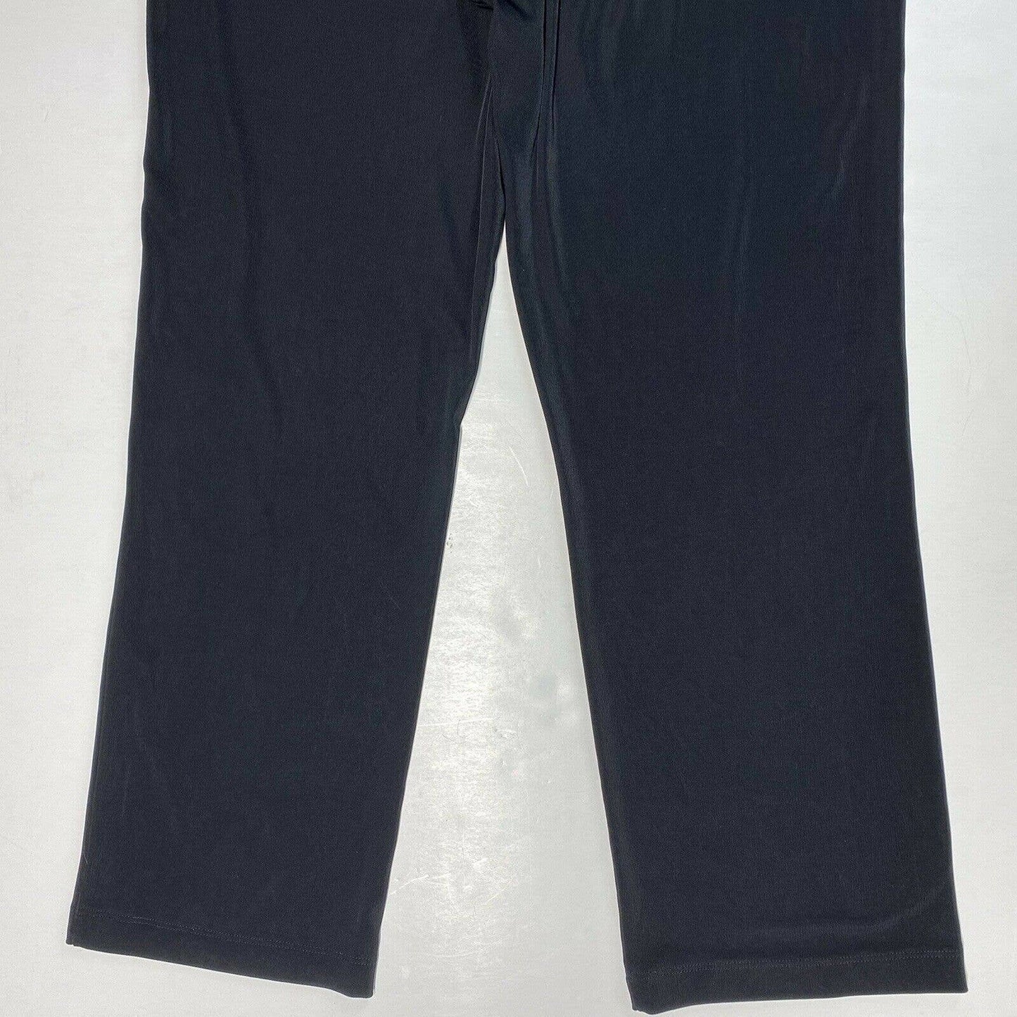Chicos Easywear Slinky Knit Black Pants 2 Short (US12/Large) Stretch Pull On EUC