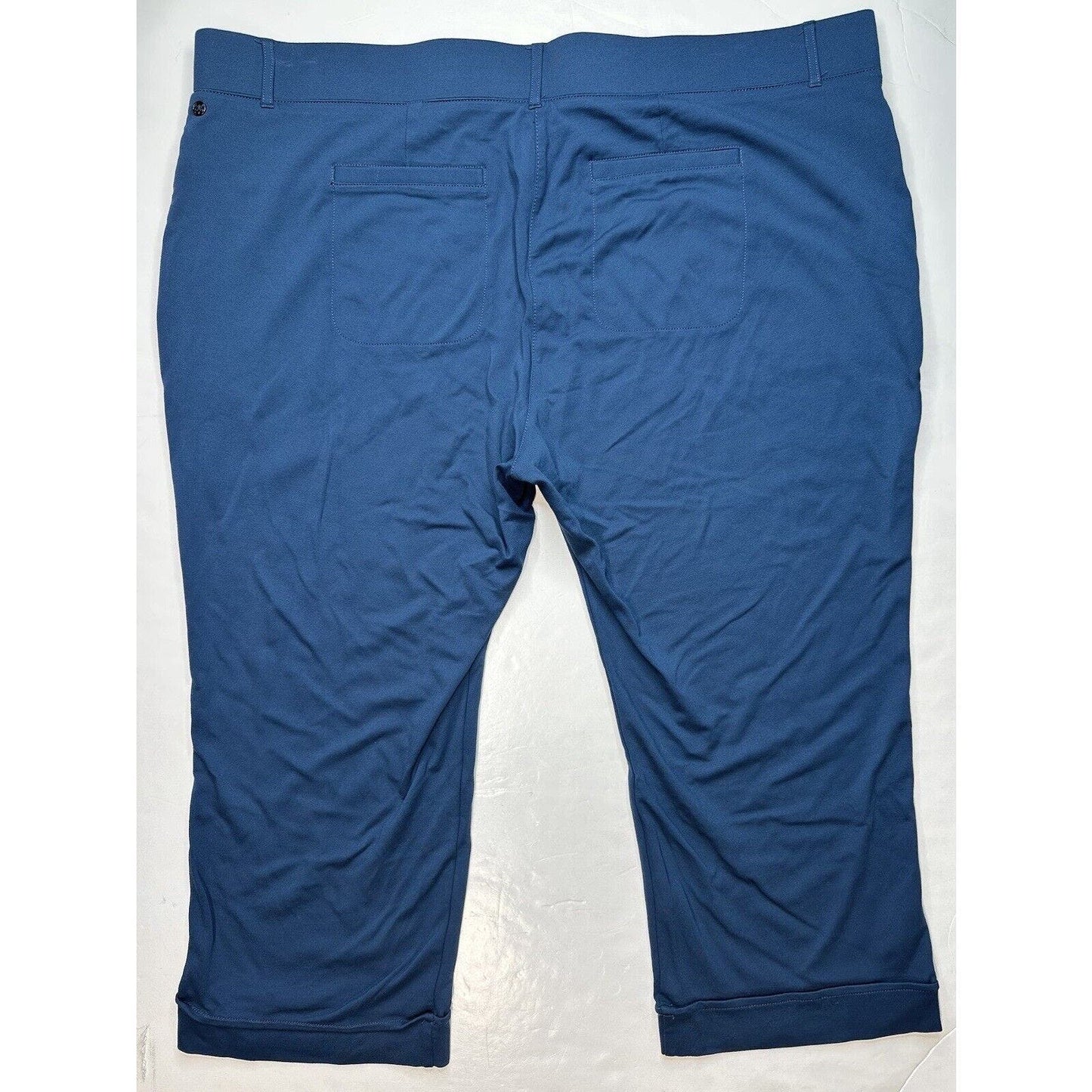 Betabrand Cosmo Lite Dress Pant Yoga Pants 3X Petite Blue Pull On Ponte Crop