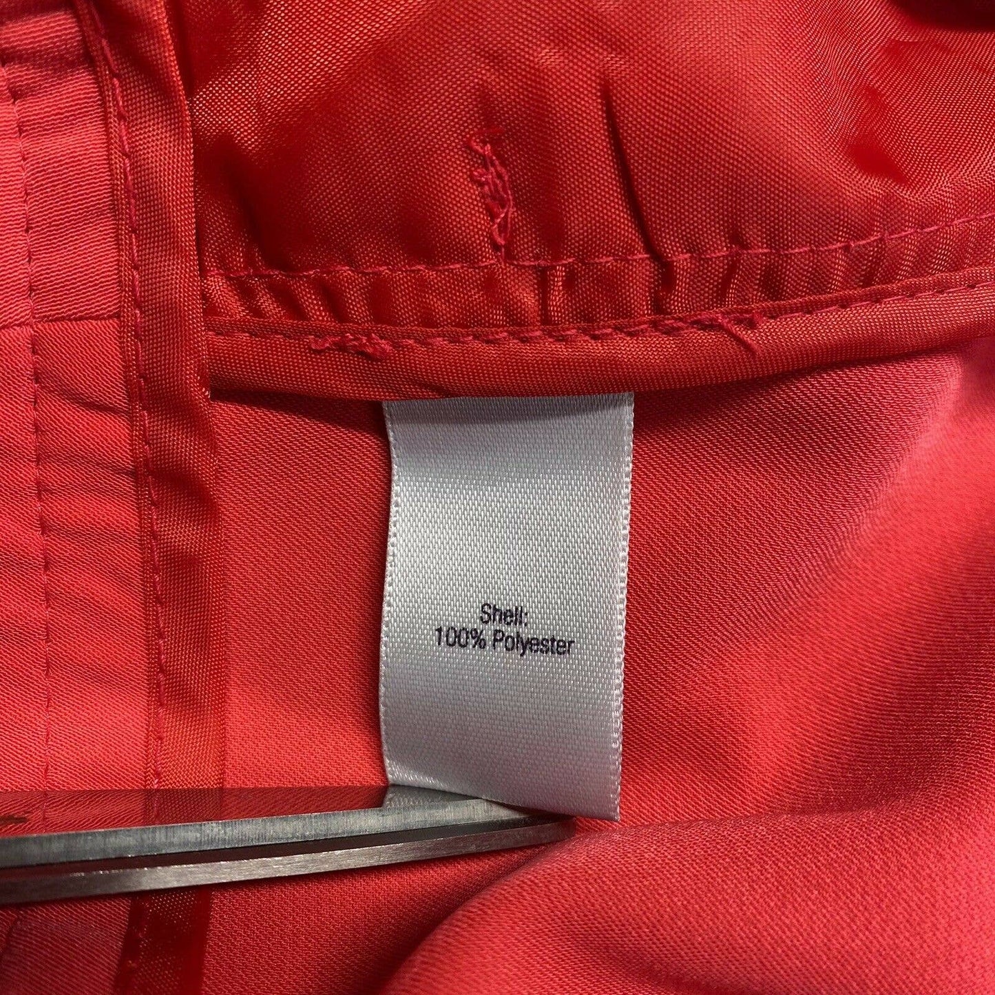 JLO Jennifer Lopez Pleated Shorts Sz 16 High Rise Neon Red/Pink Plus Size EUC