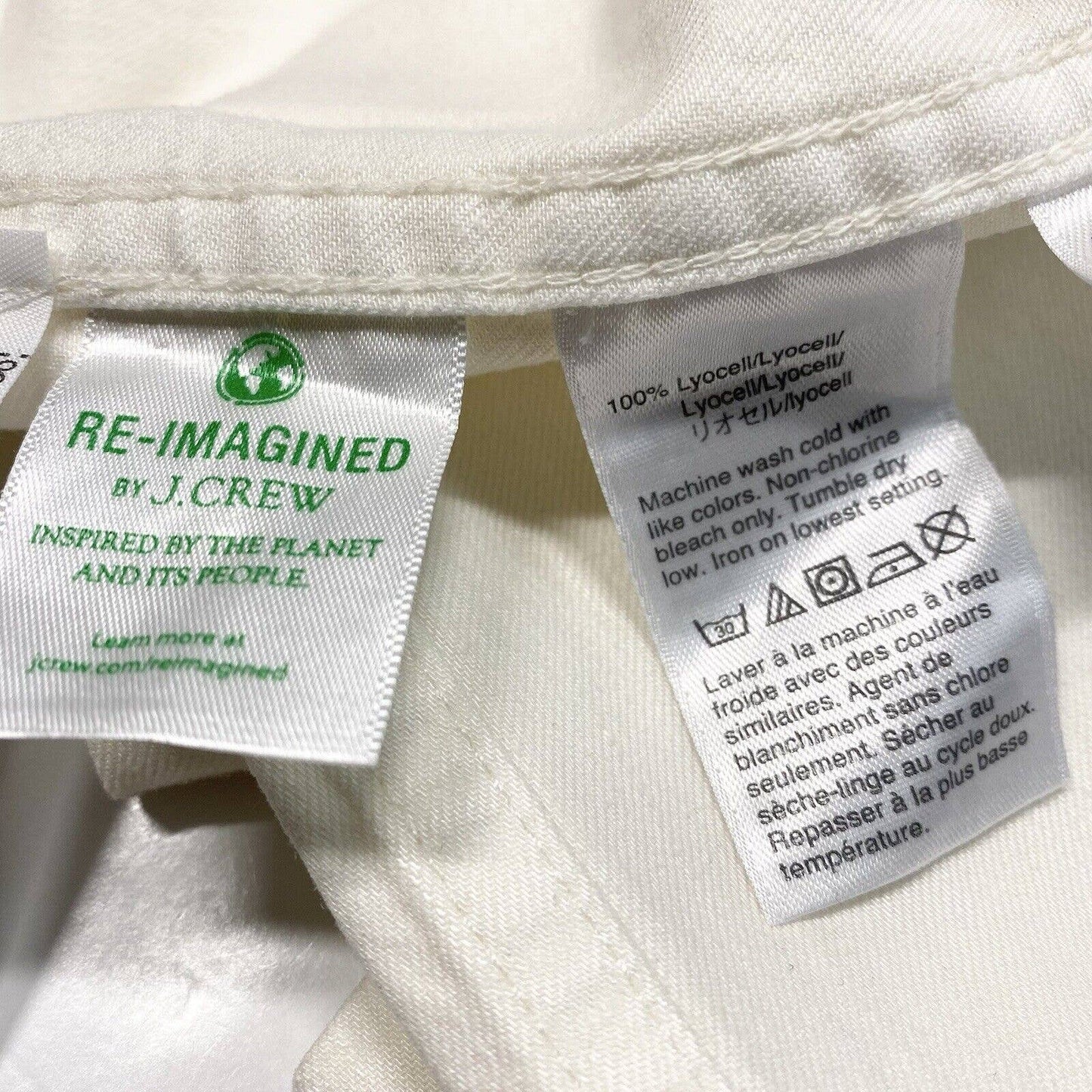 J Crew Seaside Crop Pants Sz 12 Hi-Rise Lyocell Off White Casual Ankle Crop NWT