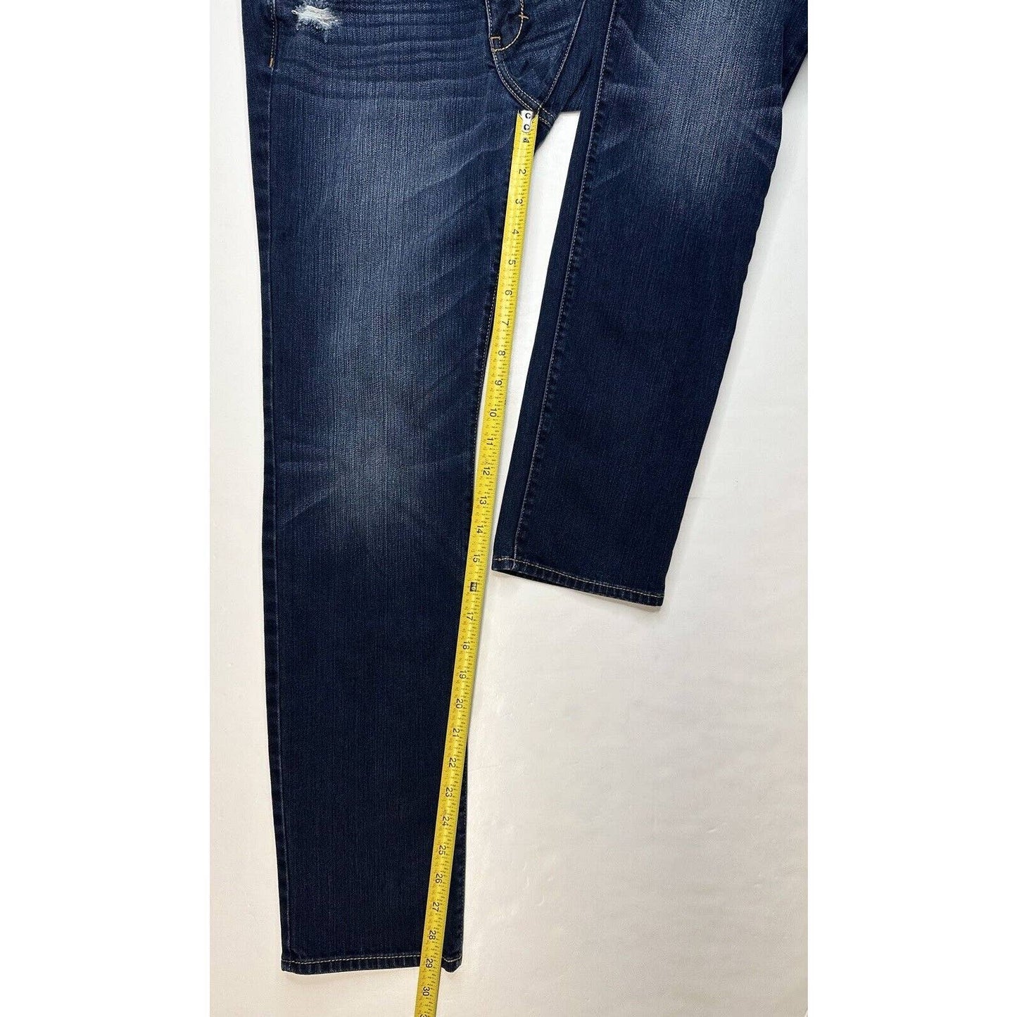 Abercrombie Fitch Slim Jeans Sz 4 (29"Waist) Lowrise Stretch Denim Blue Distress