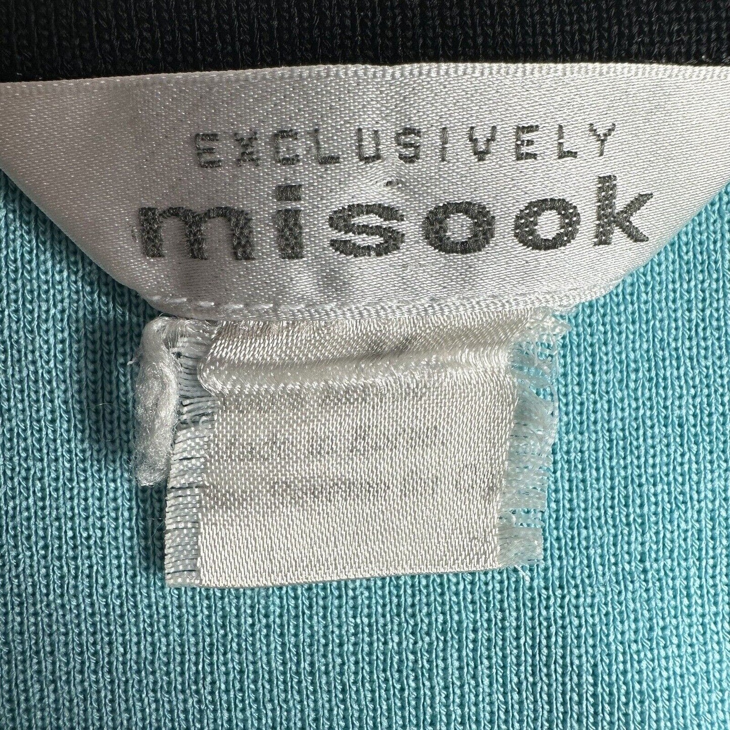 Exclusively Misook Tunic Tank Top Sz Medium Blue Aqua Stripes Sleeveless *Mark