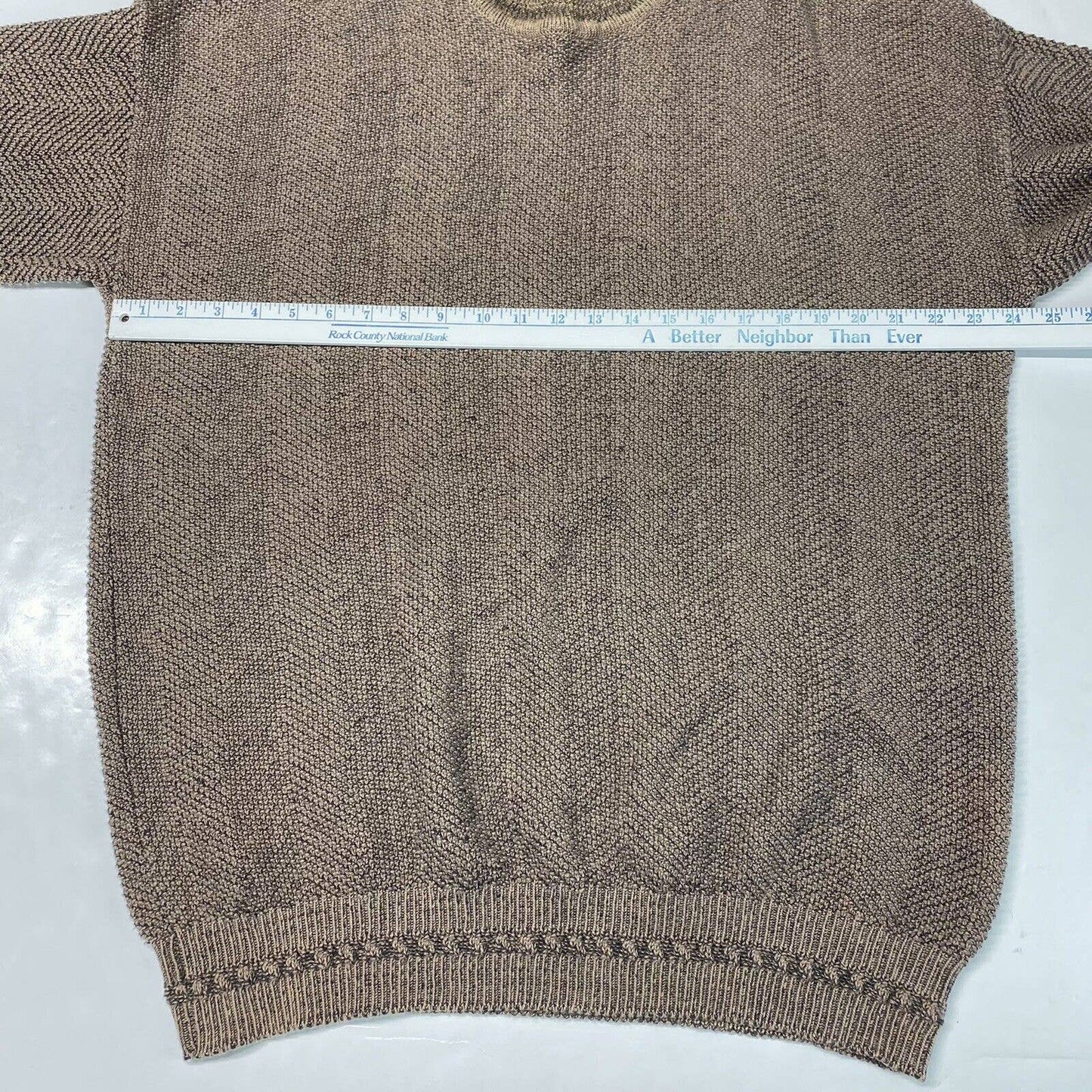 Vintage At Ease Knit Sweater Mens XLT Xlarge Tall Brown Pullover Long Sleeve USA