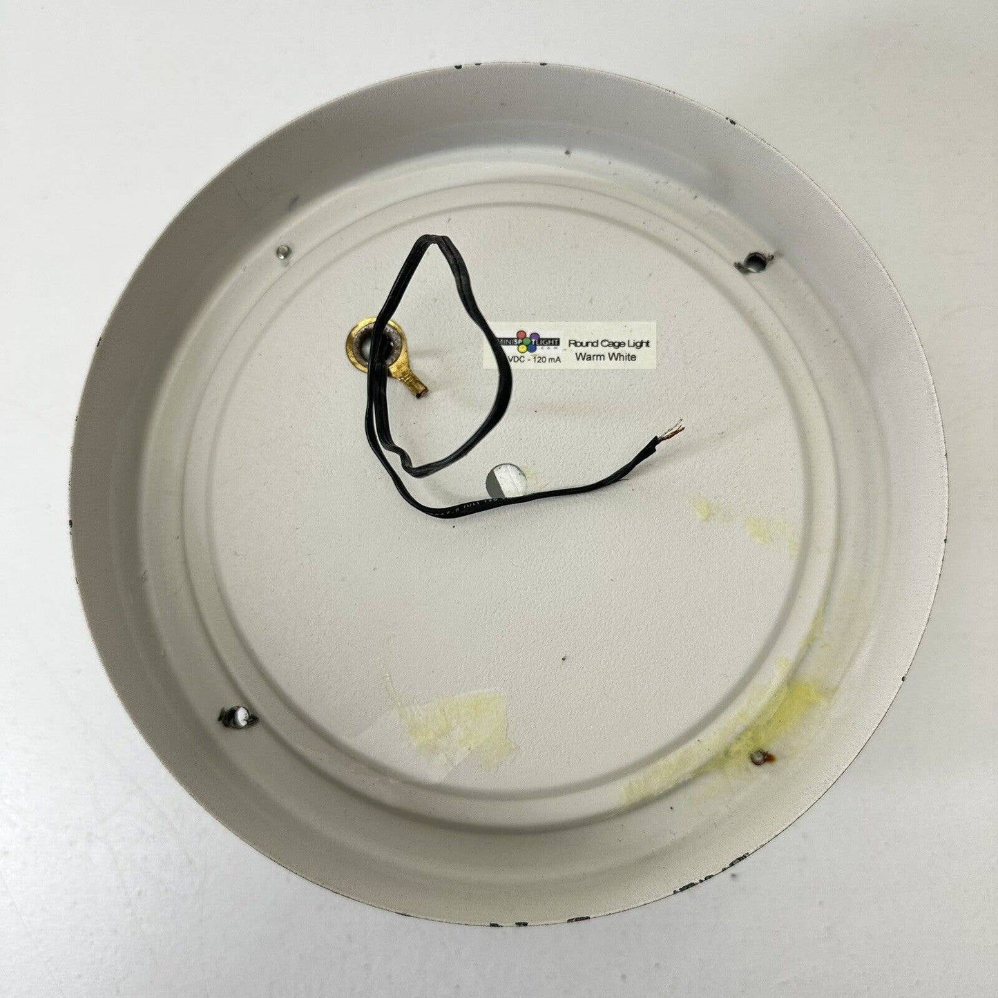 Minispotlight.com 12v 8” Round Caged Light Warm White Haunted House Escape Room