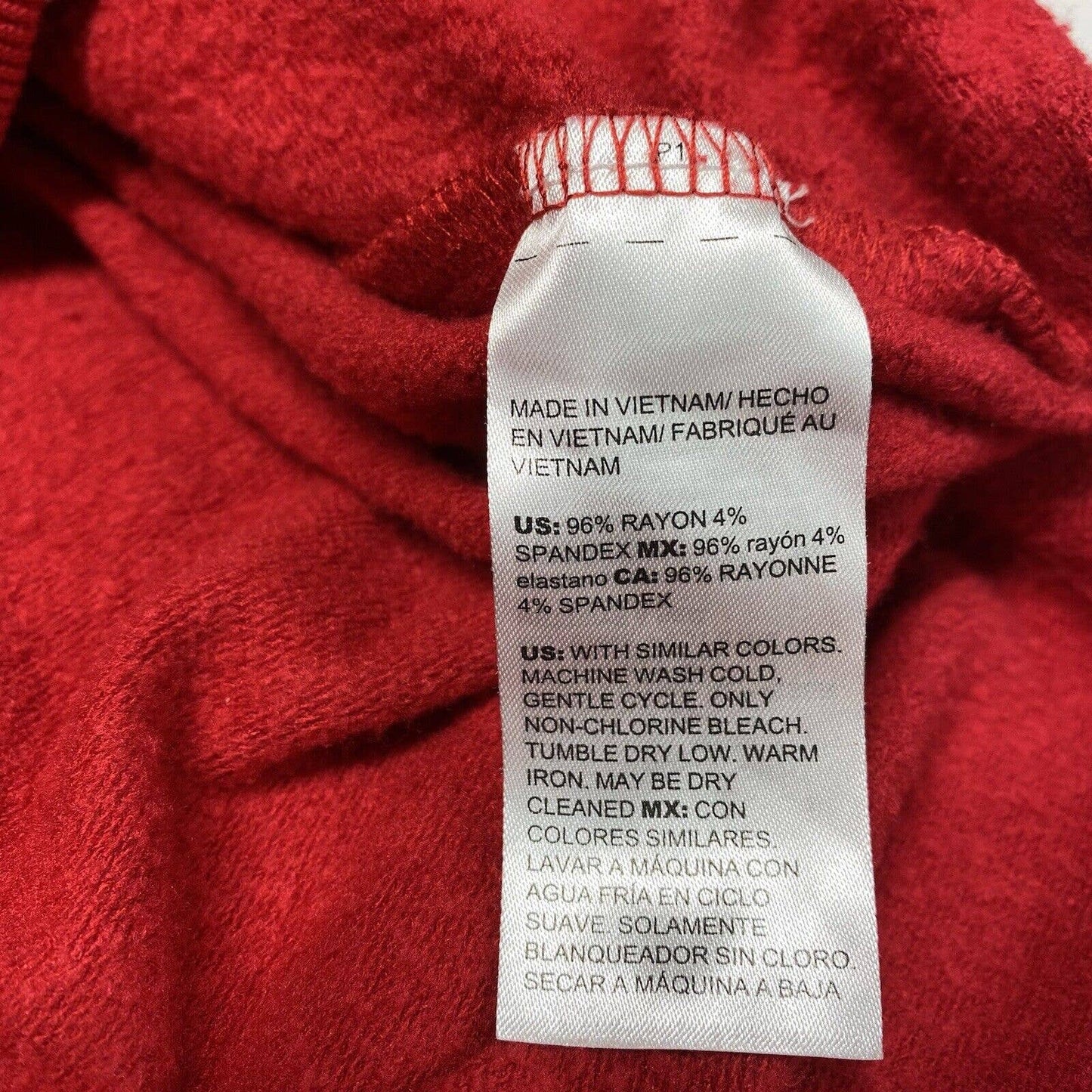 Chicos Zenergy Soft Sweatshirt Tunic Top Sz 3 (XL) Red Long Sleeve Side Zippers