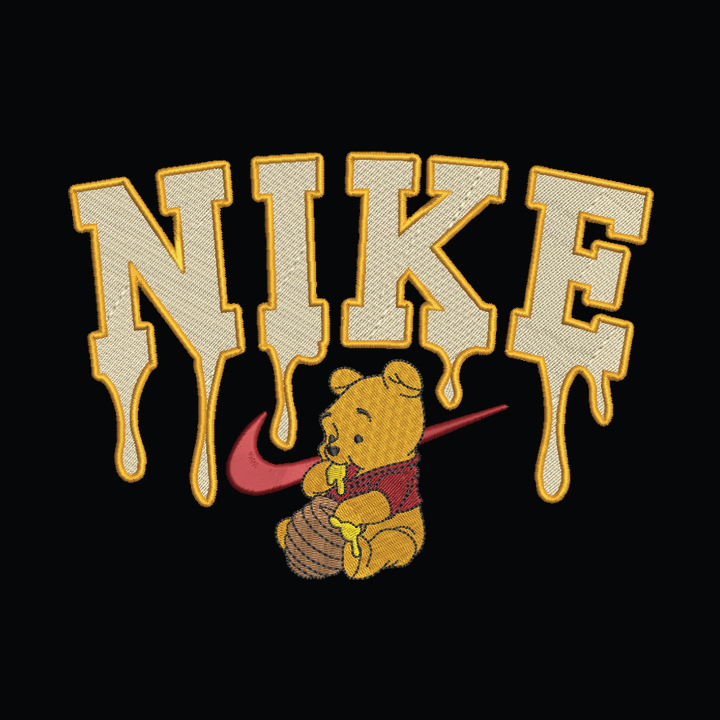 Nike Winnie The Pooh Embroidered Adult Unisex Crewneck Sweatshirt Honey Drip
