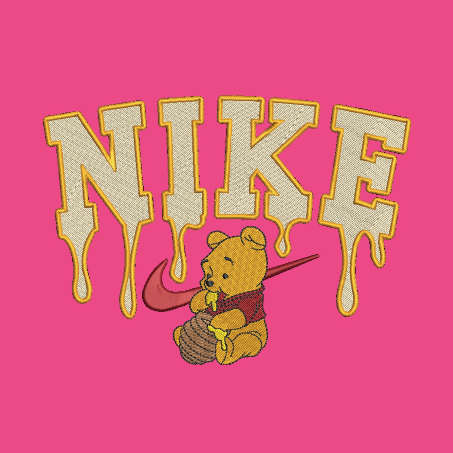 Nike Winnie The Pooh Embroidered Adult Unisex Crewneck Sweatshirt Honey Drip