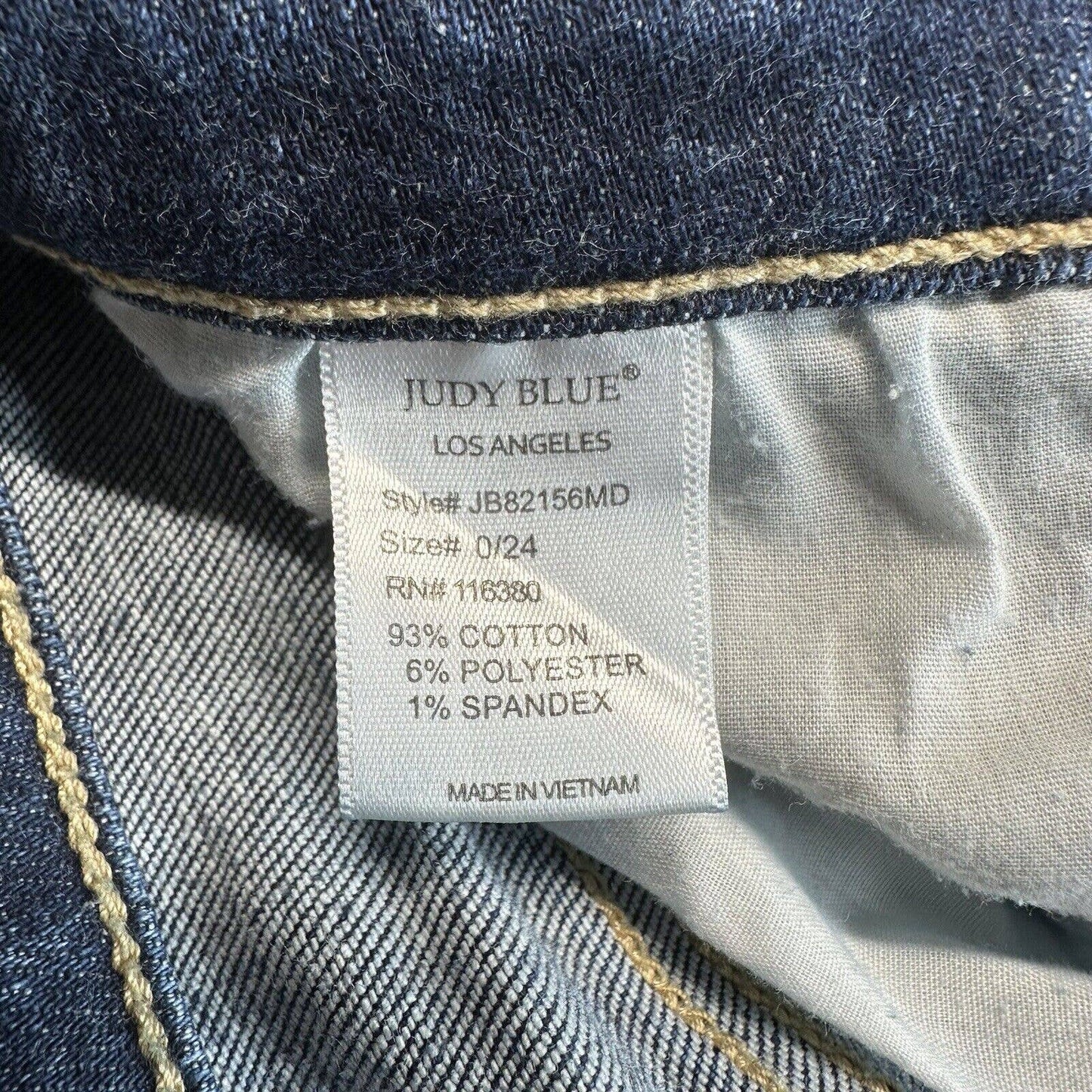 Judy Blue Boyfriend Fit Jeans 0/24 Stretch Denim Blue Jean Distressed Holes