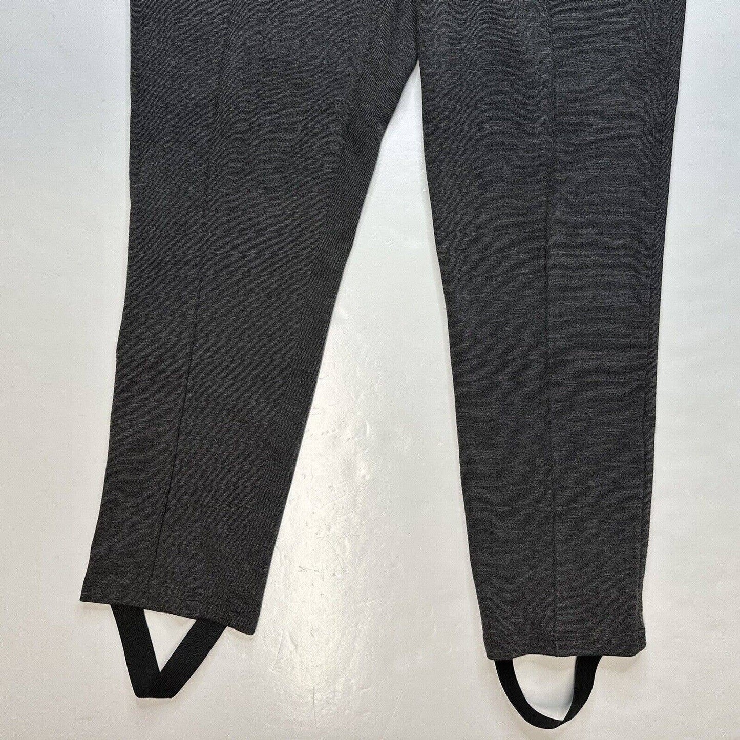 Soft Surroundings Skinny Ankle Pants PL Petite Large Gray Knit Stirrup Option