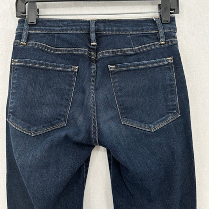 Frame Jeans Womens 28 Le Skinny De Jeanne Blue Stretch Denim Dark Wash