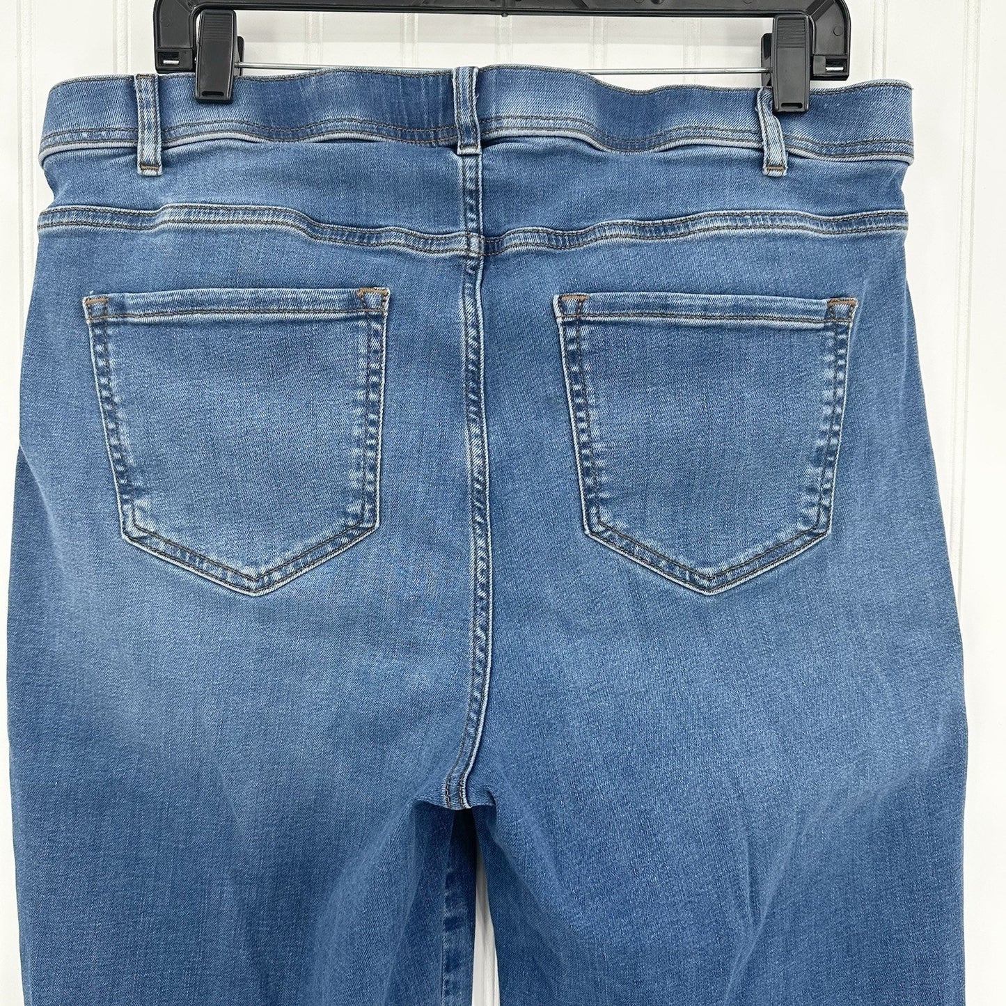 J Jill Jeans Womens 16 High Rise Straight Leg Ankle Blue Stretch Denim Comfort