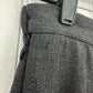 J McLaughlin Skirt Womens 8 Pleated Wool Gray Zip Academia Preppy Luxury *Flaw