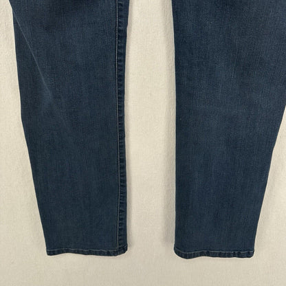 Democracy Jeans Women 12 Straight Boyfriend Ab Solution Blue Stretch Denim *Spot